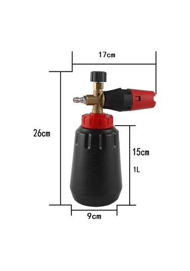 Sones Araba Yıkama Su Tabancası Köpük Kabı Yüksek Basınçlı Su Tabancası Köpük Kabı Siyah Ağızlı Siyah Köpük Kabı