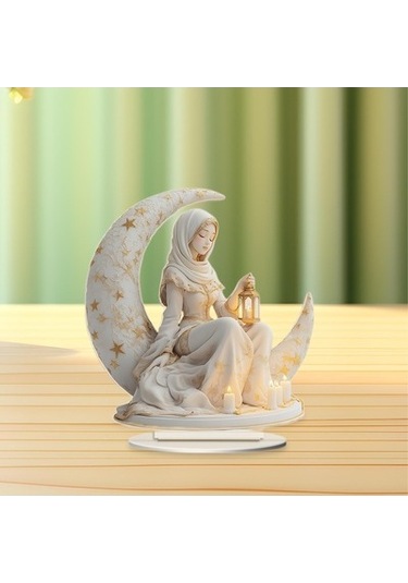 Lijinxu 2d Ay Peri Heykeli Koleksiyonları Yatak Odası Dolabı 18cmx20cm