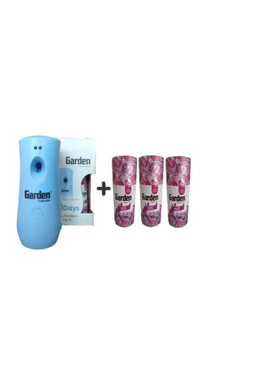 Garden Oda Kokusu Freshmatik, Otomatik Sprey Makine +kristal Yedek Sprey 260 Ml Air Freshener + Otomatik Sprey Yedeği Oda Spreyi Kristal 260 Ml X 3 Adet Kristal