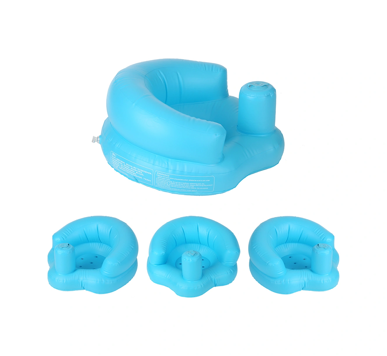 Padalink Çocuk Pvc Havlu Sandalyesi: Ergonomik Oturma Eğitimi, Mutfak/plaj/banyo Uygun, 5 Ay-2 Yaş, Mavi, Hızlı Şişir, Taşınabilir