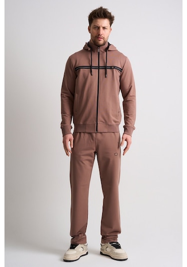 Shooter Sportswear Klasik Antrasit Erkek Eşofman Takımı Çıkartılabilir Kapüşonlu Rahat Kalıp Vizon Shooter Sportswear Klasik Antrasit Erkek Eşofman Takımı Çıkartılabilir Kapüşonlu Rahat Kalıp Vizon