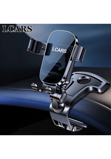 Boatshop1 Lcars Premium Gümüş Alaşımlı Ayna Araç Telefon Tutucu Geliştirilmiş Navigasyon Desteği Dönebilen Gösterge Paneli Montajı
