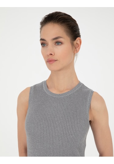 Pierre Cardin Kadın Gri Melanj Kazak /triko 50288575-vr086 Gri Melanj