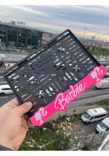 Barbie Özel Tasarım Pleksi Motosiklet Plakalık