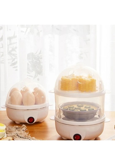 Xuweiwei Beyaz Otomatik Yumurta Pişirici: Kolay Kullanım, Çok Amaçlı, Güvenli Paslanmaz Çelik, 110v-130v Us Fiş