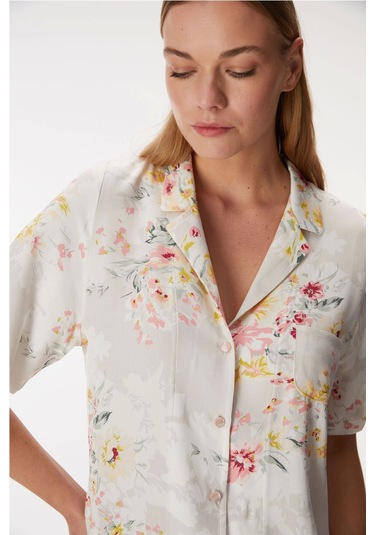 Anıl 11355 Kadın Kısa Kol Gömlek Ve Şort Takım Pembe