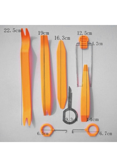 Lemestar 12 Parçalı Araç Ses Sistemi Sökme Takımı - Kapı Bakımı İçin El Tipi Onarım Aletleri Seti