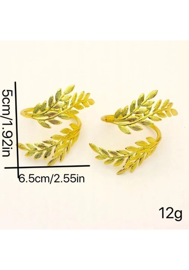 Geeksen 6 Parça Şık Metal Peçete Halkası Seti - Sofranıza Zarafet Katın Altın