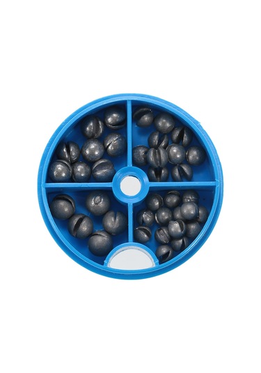 Geeroyoo Mavi Kutulu Yumuşak Açık Bölmeli Kurşun Ağırlık, 40g, İnce Teli Zarfaltmaz Tutar, Parmak İle Basarak Kullanın