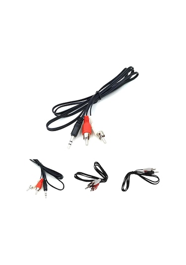 Speeduf 1.5 Metre Stereo Lale Kablo Ses Sistemi Kablosu Aux Rca