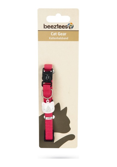Hnrlıshp Beeztees Kedi Boyun Tasması, Zilli, Pembe, 20-30cm