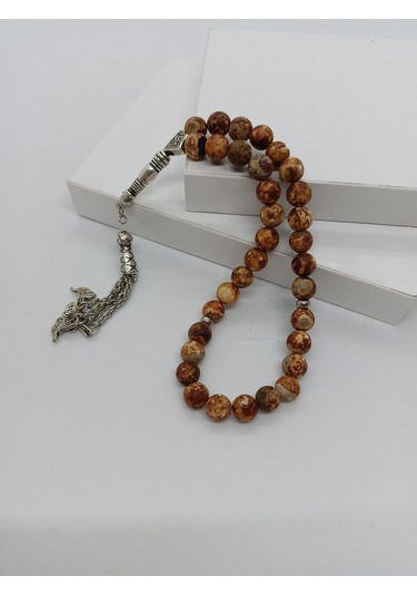 Balık Hediyelik  Tibet Akik Taşı Doğaltaş Tespih- Mdl-1037