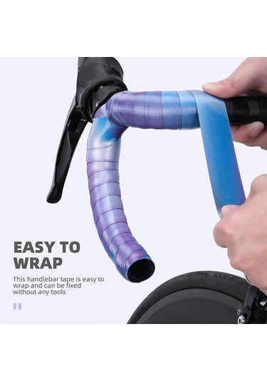 Hombey Bisiklet Tutamak Bandı Mor Tpu+eva, Zilcikli Dämpfungs- Und Rutschfester Griff, 2 Rollen + 1 Çift Tutamak Tıkanıcısı, Spor Bisiklet Erişimi Mor