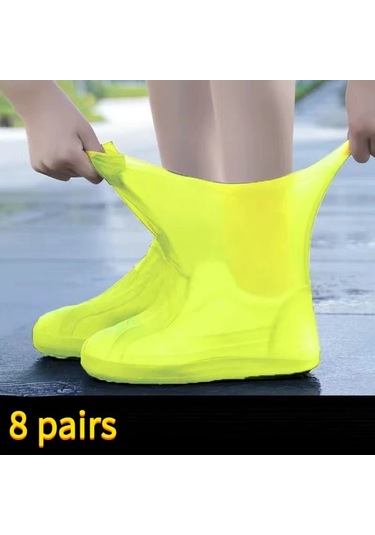 Willowhaven 8 Çift Su Geçirmez Lateks Ayakkabı Kılıfı Sarı Unisex Tek Beden Outdoor Kullanım Altın