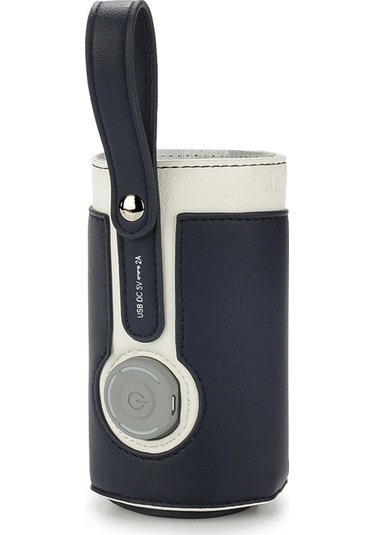 Sones 027 Deri Yalıtımlı Bebek Şişesi Kılıfı Isıtmalı Şişe Çantası, Beden: Ücretsiz Beden Lacivert