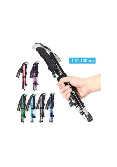 Novahub 250g Ultralight Mavi Teleskopik Kuzey Yürüyüş Batonu, Alüminyum Alaşım, Yürüyüş Ve Kamp İçin İdeal Mavi