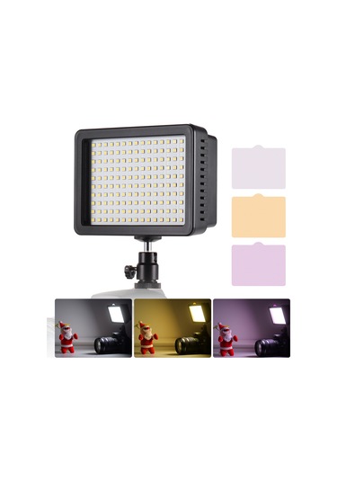 Andoer Taşınabilir Led Video Işık Lambası Siyah 160 Adet Siyah