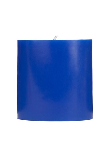 7x7 Mavi Silindir Mum Mavi