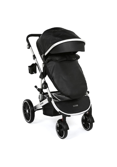 Ultra Lüx Capsule Egg Travel Sistem Bebek Arabası Siyah Silver