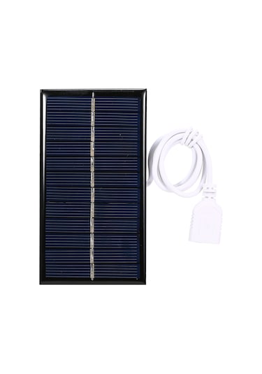 Moveevo 6v 1w Usb Çıkışlı Polikristal Güneş Paneli - Taşınabilir Cep Telefonu, Power Bank Şarj Cihazı 11x6cm