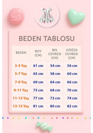 Camaguey Renkli Kız Çocuk Elbisesi - Kız Çocuk Yazlık Çiçekli Elbise - Mezuniyet Elbisesi A.Yeşil
