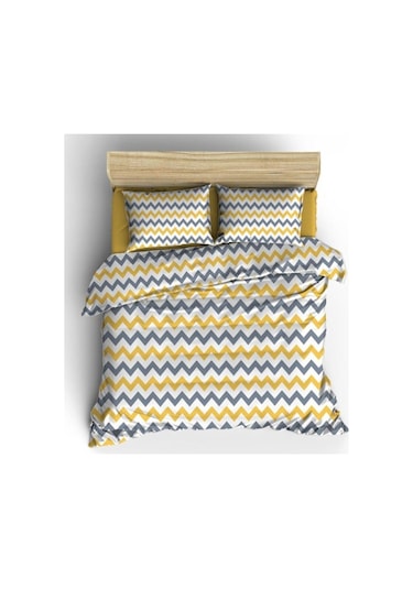 120 X 200 Yatak İçin Çarşafı Lastikli Pamuklu Nevresim Takımı Sarı