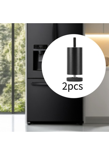 Suntek 2x Ayarlanabilir Mobilya Bacakları Alüminyum 6-cm-siyah Siyah