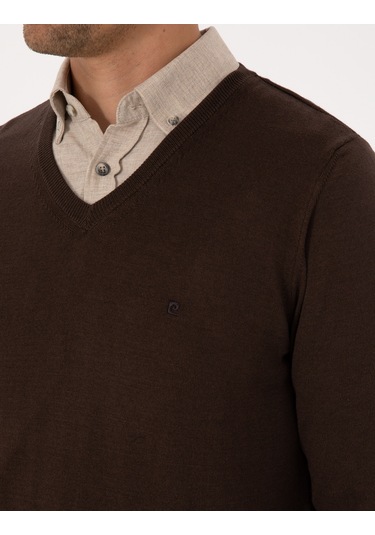 Pierre Cardin Erkek Kahverengi Kazak /triko 50314190-vr029 Kahverengi