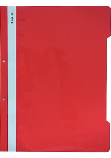 Leitz 41891020 Plastik Telli Dosya Kırmızı 50'li
