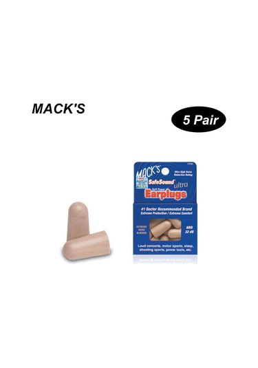 Vkemall Mack's 5 Çift Köpük Gürültü Engelleme Kulaklık: Uyku, Çalışma, Seyahat İçin Profesyonel 30db Zırhlama - Şampanya Rengi