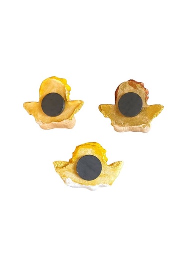 Uretti - Ayşe 7362 5742 El Yapımı 3'lü Sevimli Melek Magnet Seti - 4 X 5 Cm 4cm