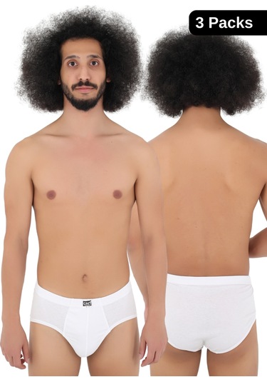 Cnt Erkek Slip Külot Likralı 3'lü Premium Paket Beyaz