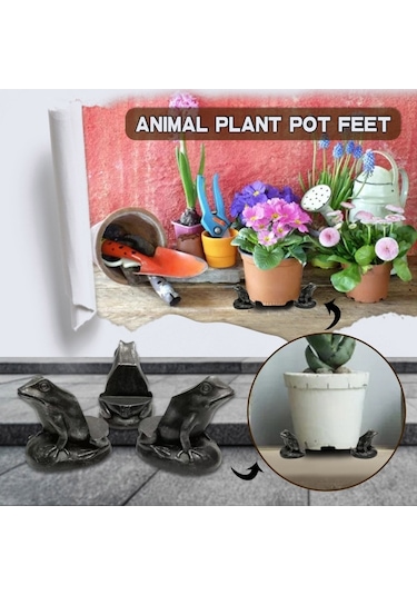 3pcs/set Saksı Ayak Ayakları Hayvan Şekli Reçine Bitki Kapları Yükseltici Ped Kedi
