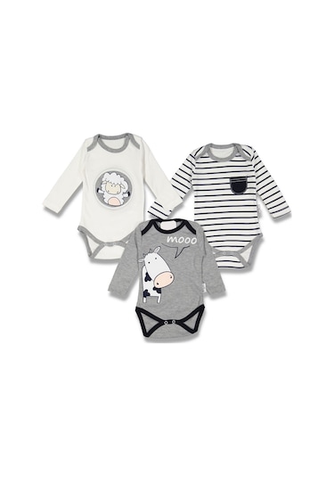 İnek İle Kuzu Üçlü Erkek Badi Lacivert