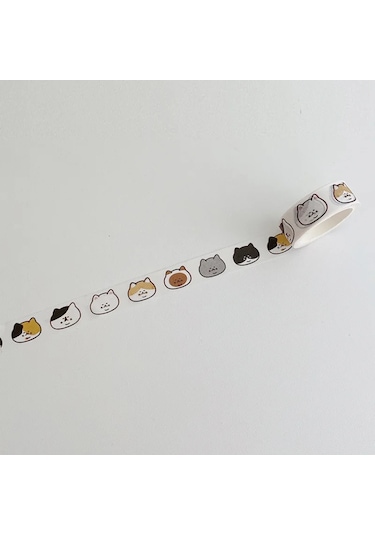 5m Washi Bant Ins Sevimli Kore Çizgi Film Kedi Pençe Ayı Maskeleme Bandı Coloful Dialog