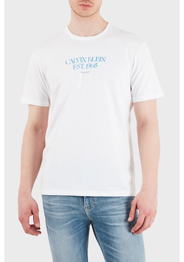 Calvin Klein Erkek T Shirt Lv14rf804g Yaf Beyaz
