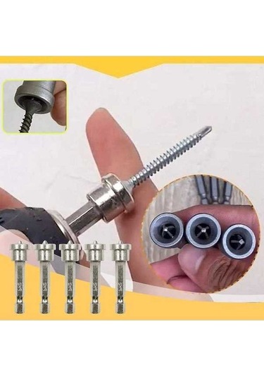 Tongxida 5'li Alçıpan Vidalama Uç Seti - Derinlik Ayarlı, Kaymaz Ph2 Uçlar