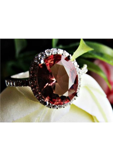 Gümüş Zultanit Oval Taşlı Kadın Yüzük