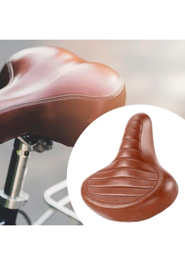 Suntek Bisiklet Sele Yastık Yol Selesi Pu Bellek Kahverengi