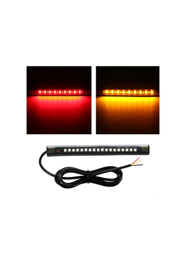 Yaozixa Motorcycle Led Stop-turn Isırtıcı 18smd 12v Su Geçirmez Silikon Soft Strip 1 Adet