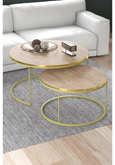 Orta Sehpa Ikili Lüx Specıal Gold Ceviz