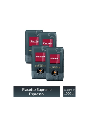 Piacetto Espresso Supremo Çekirdek Kahve 1 Kg X 4 Adet Çekirdek