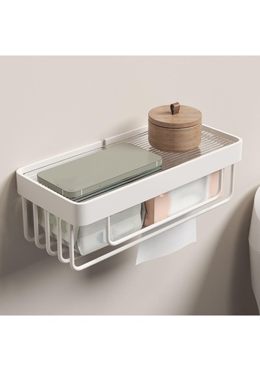 Dolıty Kağıt Havluluk 2& 39 Si 1 Arada Metal 28cmx8,5cmx12,5cm Beyaz