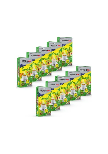 Espressomm® Single Origin Brazil Alüminyum Kapsül Kahve 100 Adet