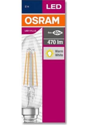 5  Adet  Osram  4W=40W  Rustik  Led  2700  Kelvin  -Sarı  470  Lümen