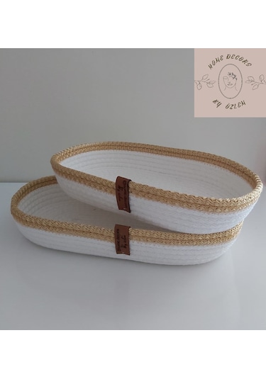 2'li Oval Sepet Takımı (Gold&Ekru) 29x5-25x5