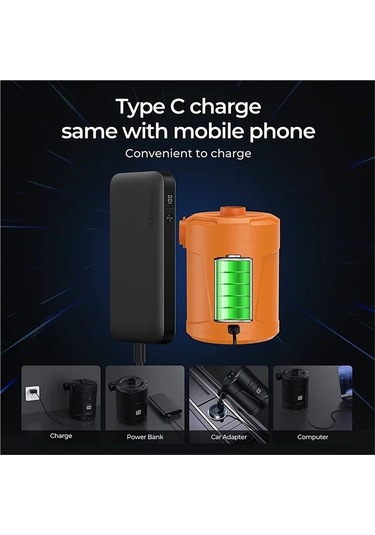 Jialan Elektrikli Hava Pompası Şişirme Pil Şarj Edilebilir Hava