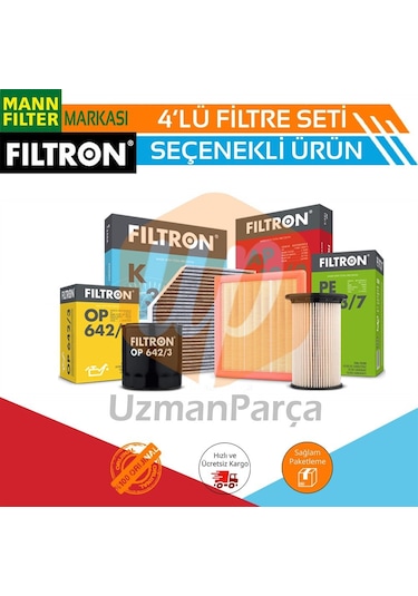 Skoda Rapid 1.6 Tdı Mann Filtron Filtre Bakım Seti 2013-2015