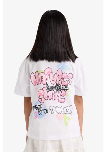 Defacto Kız Çocuk Oversize Geniş Kalıp Bisiklet Yaka Sırt Baskılı Kısa Kollu Tişört E0367a825smwt34 Beyaz Defacto Kız Çocuk Oversize Geniş Kalıp Bisiklet Yaka Sırt Baskılı Kısa Kollu Tişört E0367a825smwt34 Beyaz