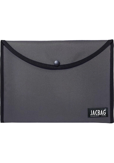 Jacbag Gri Erkek A4 Çıtçıtlı Dosya Defter Tablet Ve Evrak Çantası